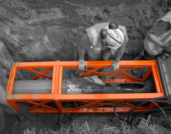 Replacement drinking water pipe, Klundert